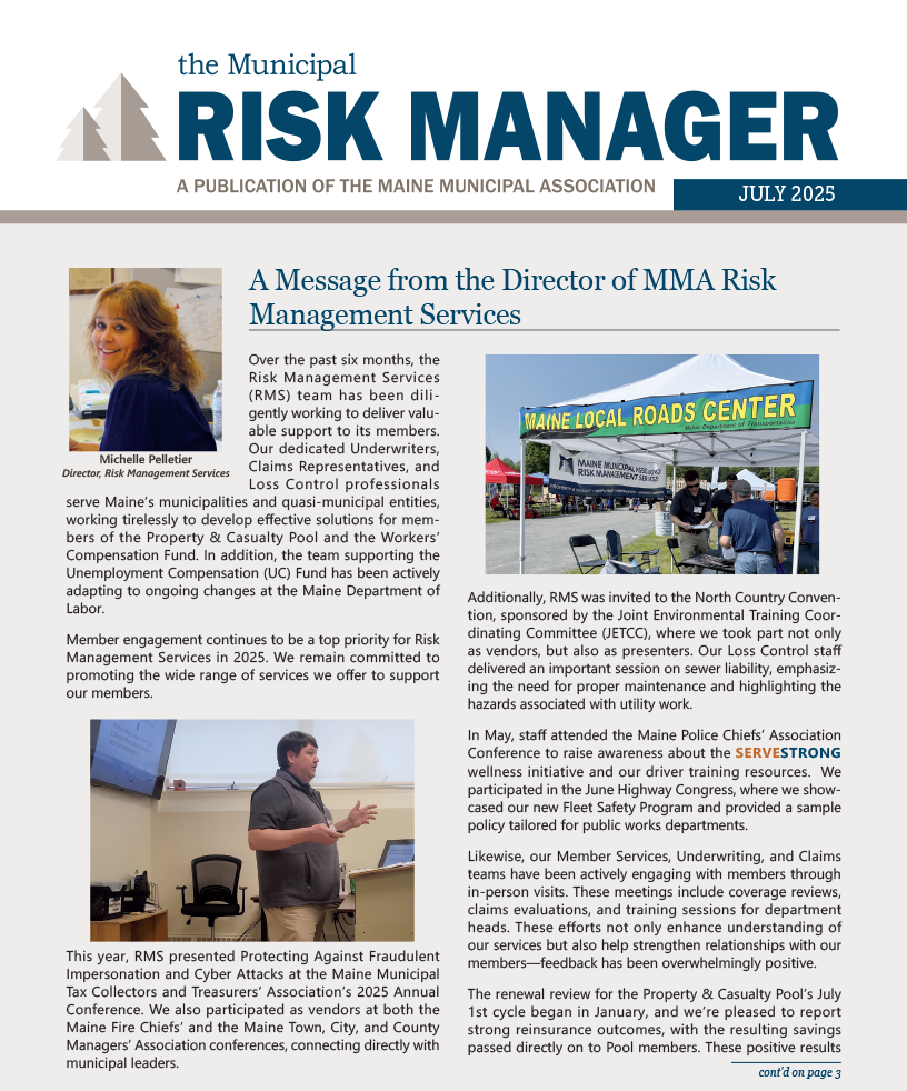 Municipal Risk Manager July 2025